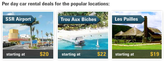 Per day car rental deals for the popular locations